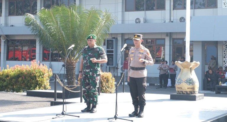 Polres Garut Gelar Apel Kesiapan Pengamanan Aksi Bela Pulau Rempang