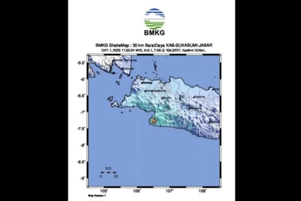 Gempa M5.4 Guncang Jabar dan Banten, BMKG: Dipicu Deformasi lempeng Indo-Australia