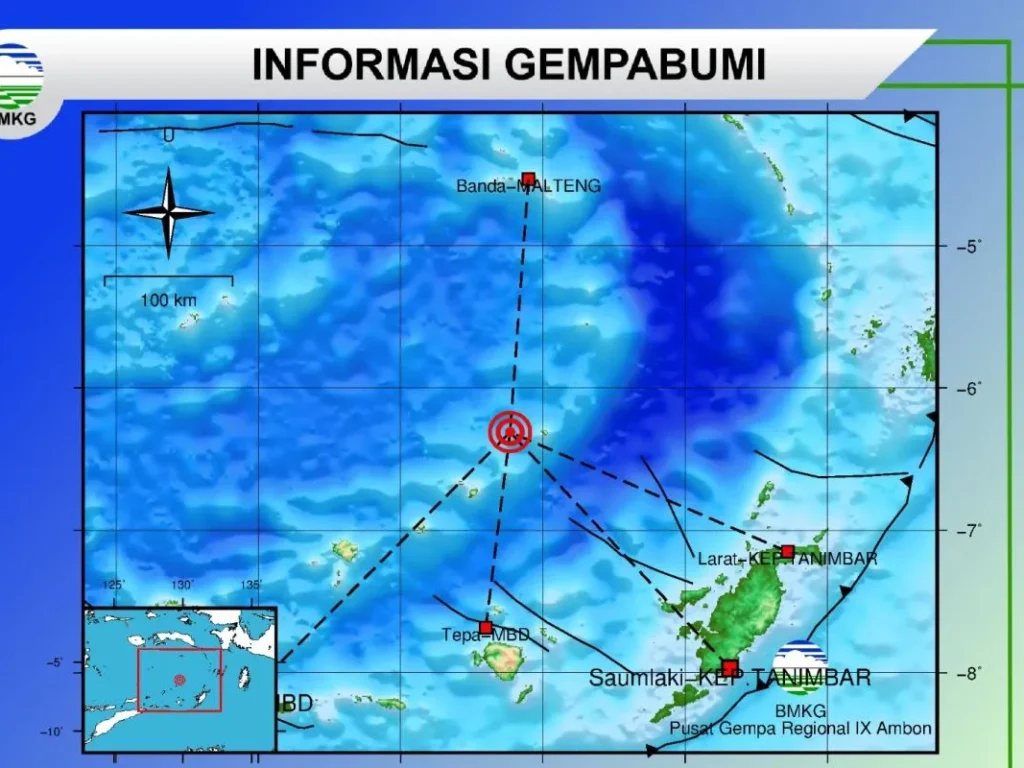 Gempa M 7,2 Guncang Tepa Maluku Barat Daya, Getaran Dirasa Hingga Ambon