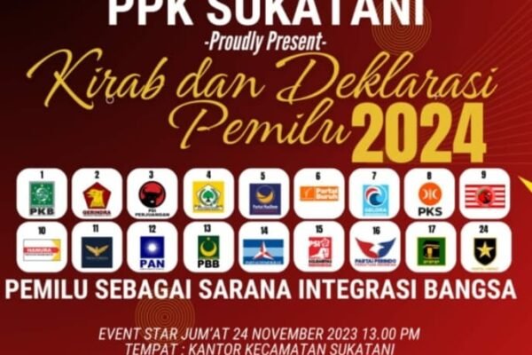 PPK Sukatani Gelar Kirab dan Deklarasi Pemilu “Pemilih Berdaulat Negara Kuat”
