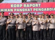 Kapolres Garut Pimpin Apel Pimpinan dan Upacara Korps Raport Kenaikan Pangkat Pengabdian