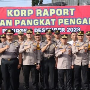 Kapolres Garut Pimpin Apel Pimpinan dan Upacara Korps Raport Kenaikan Pangkat Pengabdian