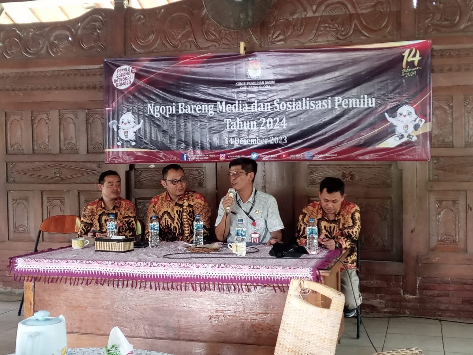 Sosialisasi Pemilu 2024, KPU Blora Gelar Ngopi Bareng Media