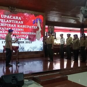 Upacara Pelantikan Dewan Pimpinan Kabupaten Ikatan Alumni Resimen Mahasiswa Indonesia Masa Bakti 2023 - 2027.