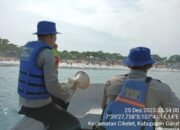 Satpolairud Polres Garut Patroli Wisatawan di Obyek Wisata Pantai Selatan