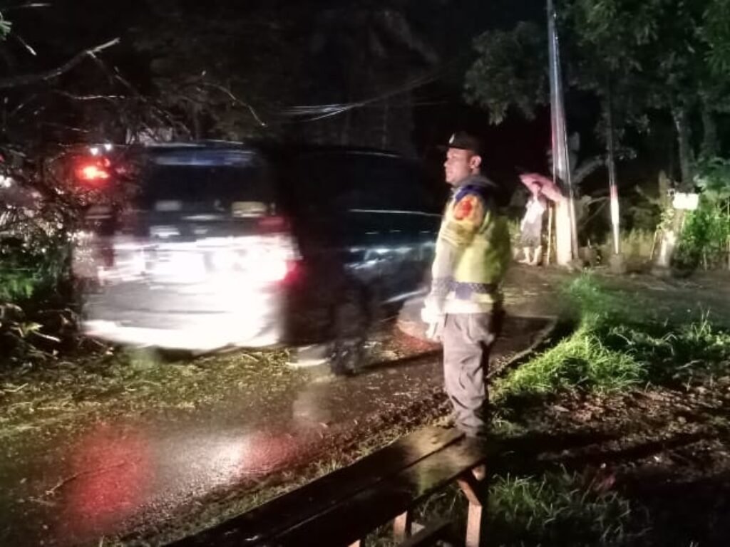 Naas! Pengendara Motor Asal Ciamis Tewas Tertimpa Pohon di Malangbong