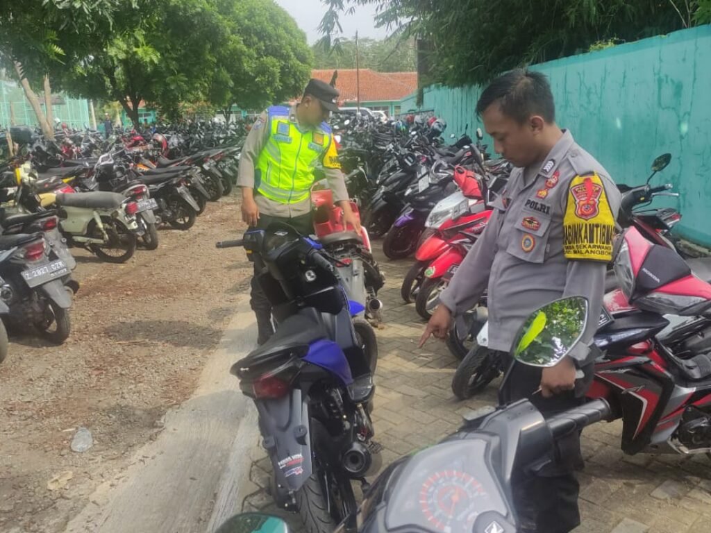 Puluhan Knalpot Brong Dilingkungan Sekolah Ditertibkan Polsek Malangbong