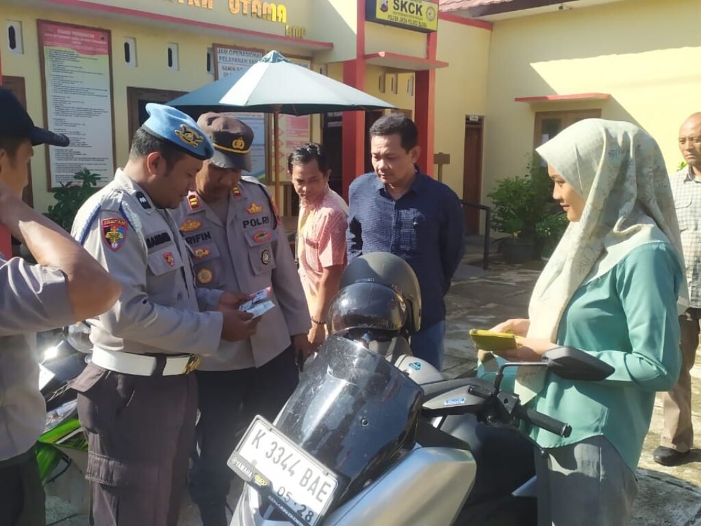 Kapolsek Jiken Cegah Penggunaan Knalpot Brong Dilingkungan Anggota