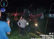Hindari Kucing, Sebuah Mobil Pickup Masuk Lapang Voli Di Desa Sancang, Satu Orang Meninggal
