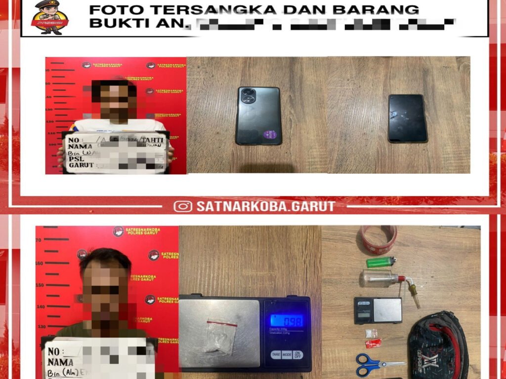 Diduga Pengedar Sabu, Sat Narkoba Polres Garut Ringkus Dua Pelaku di Cikajang