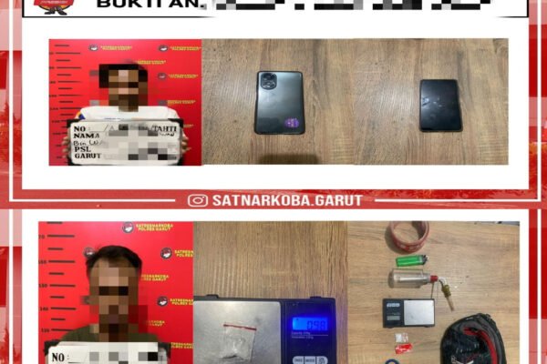 Diduga Pengedar Sabu, Sat Narkoba Polres Garut Ringkus Dua Pelaku di Cikajang