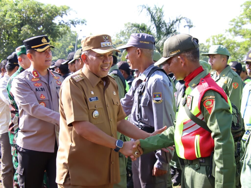 Pemerintah KBB Gelar Apel Kesiapsiagaan Pengamanan Pemilu 2024