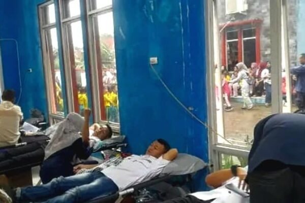 Dinas Damkar Lampung Selatan Bersama Satpol PP Lampung Selatan Gelar Aksi Donor Darah