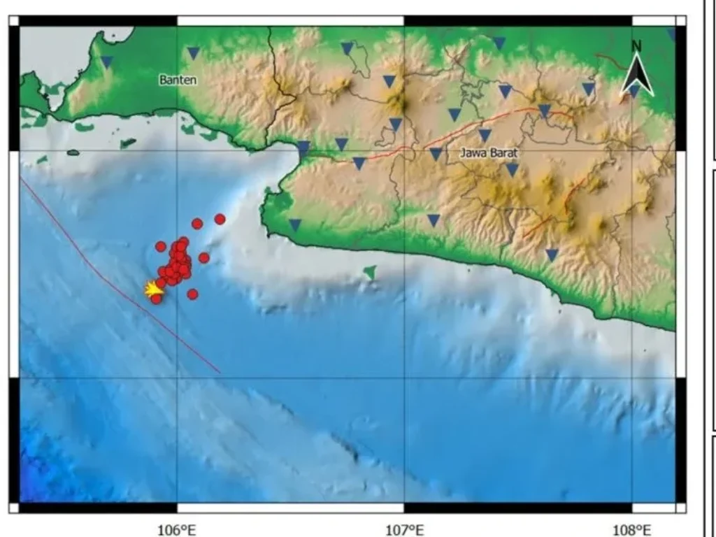 Terpusat di Laut Barat Daya Bayah, 39 Kali Gempa Susulan Guncang Banten