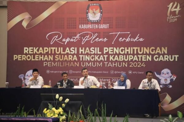 Rapat Pleno Terbuka, Proses Rekapitulasi Suara Pemilu 2024 Di Garut Berjalan Lancar