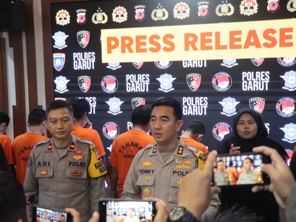 Polres Garut Ungkap Kasus Tindak Pidana Penyalahgunaan Narkotika Psikotropika dan Bahan Zat Adiktif Lainnya