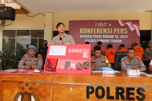 Polres Loteng Amankan 11 Tersangka Kasus Narkotika Periode Januari – Maret 2024