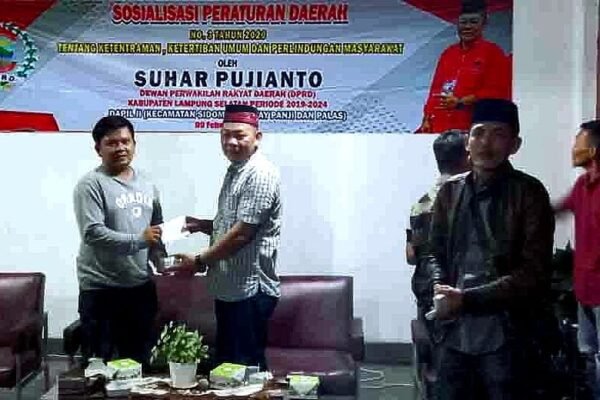 Anggota Komisi III DPRD Lampung Selatan, Sosialisasikan Perda No 3 Tahun 2020