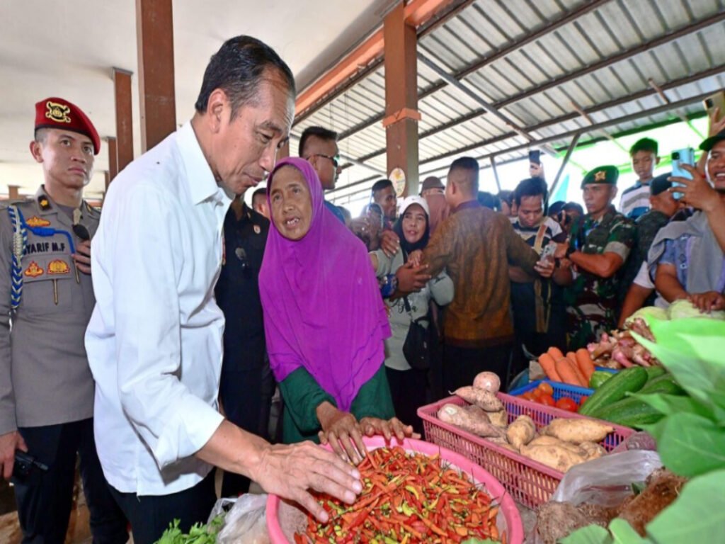 Kunjungi Pasar Sebukit Rama, Presiden: Harga Baik dan Stabil