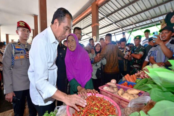Kunjungi Pasar Sebukit Rama, Presiden: Harga Baik dan Stabil