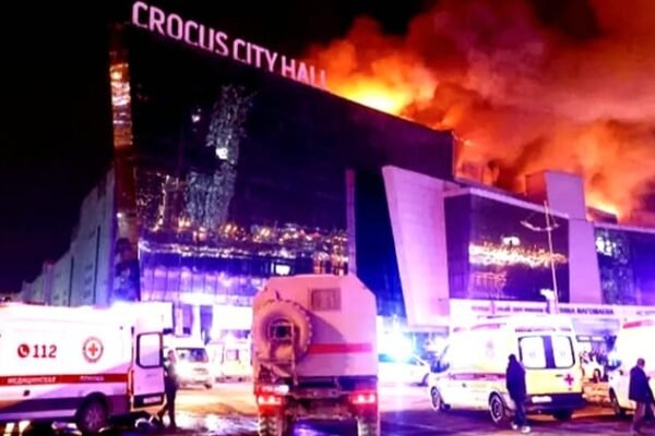 Terorois Serang Gedung Konser Crocus City Hall di Barat Kota Moskow Tewaskan 60 Orang