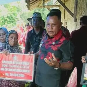 Tiga Warga Desa Sukadamai, Bandarejo, dan Sidosari di Kecamatan Natar Dapat Bantuan Bedah Rumah Geserbu