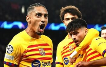 Leg Pertama Perempat Final Liga Champions Brcelona Tumbangkan PSG di Kandangnya