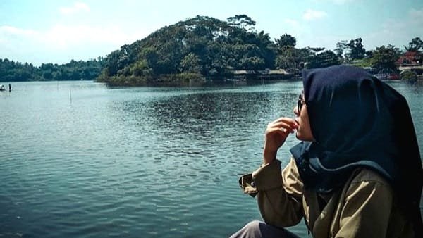 Menikmati Hari Terakhir Linburan Wisatawan Padatai Situ Gede Tasikmalya