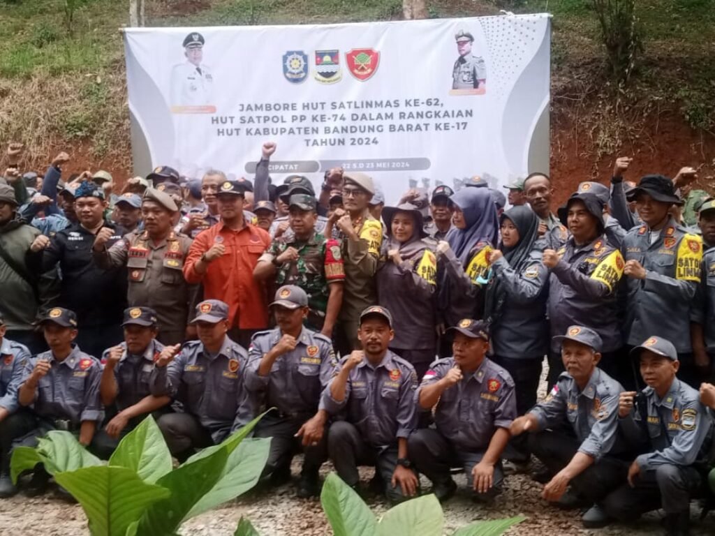 Satpol PP KBB Gelar Jambore Satlinmas Peringati HUT Linmas, Satpol PP dan KBB Di Buper Cengkrong