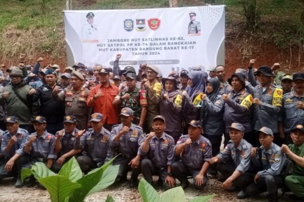 Satpol PP KBB Gelar Jambore Satlinmas Peringati HUT Linmas, Satpol PP dan KBB Di Buper Cengkrong