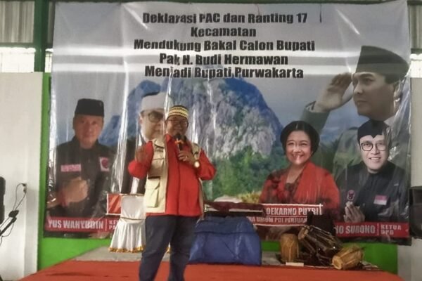 Deklarasi PAC dan Ranting Partai Demokrasi Indonesia Perjuangan Mendukung Budi Hermawan Sebagai Bupati Purwakarta 2024-2029