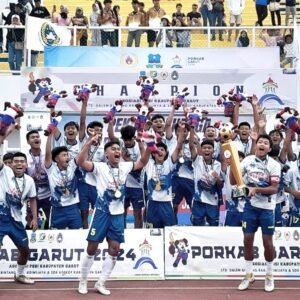 Kecamatan Cikajang Meraih Medali Emas Cabor Sepak Bola Pekan Olahraga Kabupaten Garut