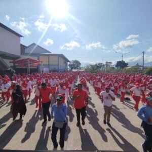 Gebyar Senam Jantung Sehat YJI dan pemecahan Rekor MURI dengan aplikasi Detak-C, pada Minggu (15/9/2024), di SOR RAA Adiwijaya.