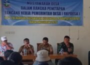 Desa Talagasari Gelar Musdes Penetapan RKPDes Tahun Anggaran 2025, Tekankan Integritas dan Netralitas Jelang Pilkada