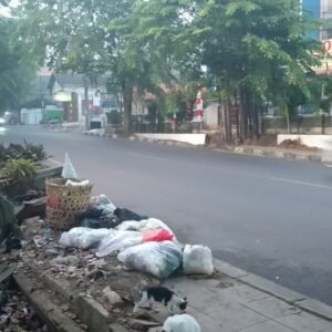 Trotoar di Wilayah Ciseureuh Purwakarta Dikritik karena Pohon dan Sampah Mengganggu Pejalan Kaki