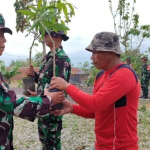 Kodim 0611/Garut gelar Pembinaan Lingkungan Hidup Tahun Anggaran 2024 di Kampung Manjah Bereum, Desa Ciwangi, Kecamatan Bl Limbangan.