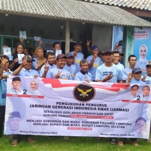 JARMAS Lampung Selatan mendeklarasikan dukungan penuh untuk Paslon nomor urut 02, yakni Egi-Syaiful Cabup dan Wabup Lamsel.