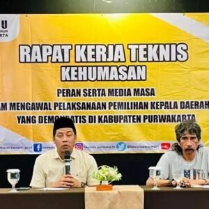 Peran Media dalam Pilkada 2024: Badan Pengawas Pemilu (Bawaslu) Kabupaten Purwakarta menggelar rapat kerja teknis kehumasan