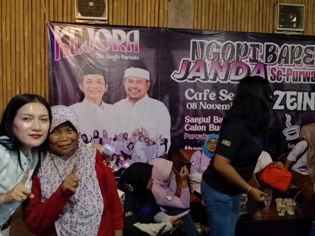Abang Ijo Hapidin, Calon Wakil Bupati Purwakarta, Ngopi Bareng Janda Se-Purwakarta, Tawarkan Pelatihan Keterampilan dan Dukungan Ekonomi