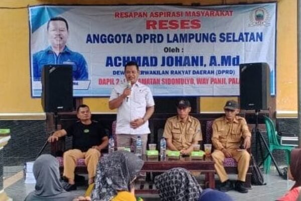Achmad Johani, Anggota DPRD Lampung Selatan, Serap Aspirasi Warga di Reses Perdana, Prioritaskan Pembangunan SPAM