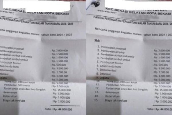 Viral, Beredar Surat Ormas Minta Biaya Tahun Baruan “Terinci Hingga Biaya Untuk Dangdutan”