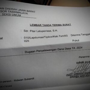 Dugaan Proyek Fiktif dan Mark Up, Pengelolaan Dana Desa Jatiwaras, Kecamatan Jatiwaras, Kabupaten Tasikmalaya Diadukan ke Polisi