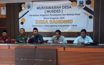 Desa Sanding Gelar Musdes perubahan RKPDes dan APBDes untuk Optimalkan Penggunaan Dana Desa untuk Ketahanan Pangan,