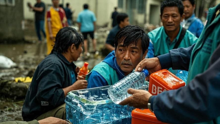 Bantuan Logistik Senilai Rp249 juta Disalurkan Kemensos untuk Korban Banjir di daerah Dayeuhkolot kota Bandung