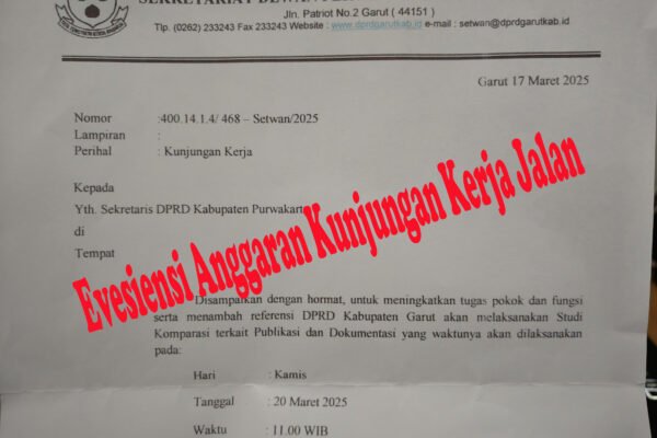 Kerugian Rp. 180 Milyar, Bukti Dugaan Korupsi DPRD Garut Hilang di Sekwan?