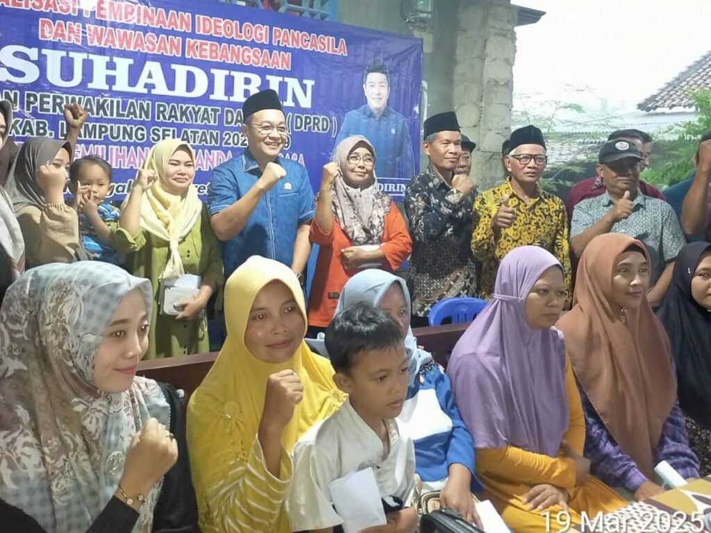 Suhadirin Anggota Fraksi Nasdem DPRD Lampung Selatan, Sosialisasikan Pentingnya Mengamalkan Nilai-Nilai Pancasila