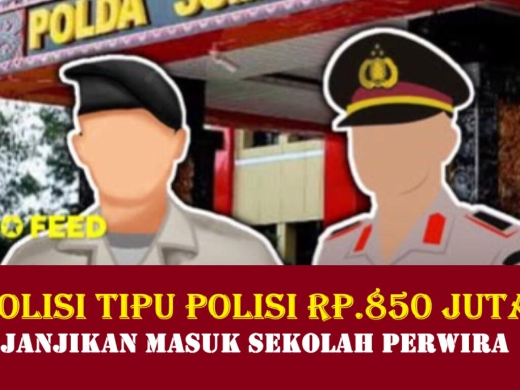 Polisi Tipu Polisi Rp. 850 Juta, Modusnya Janjikan Lulus Sekolah Perwira