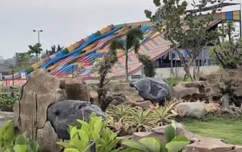 Arena permainan anak yang kini sedang viral di Kabupaten Garut dia area wisata Sawah Lega Hegar Resort atau Salegar. (ft: asep ahmad)