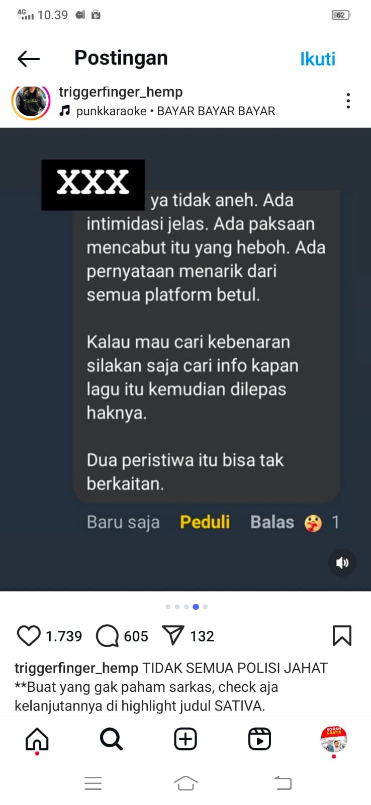 Sukatani band angkat bicara