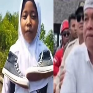 Jalan Berlumpur 15 Tahun, Pelajar di Indramayu Lepas Sepatu dan Gantung di Leher saat Berangkat Sekolah